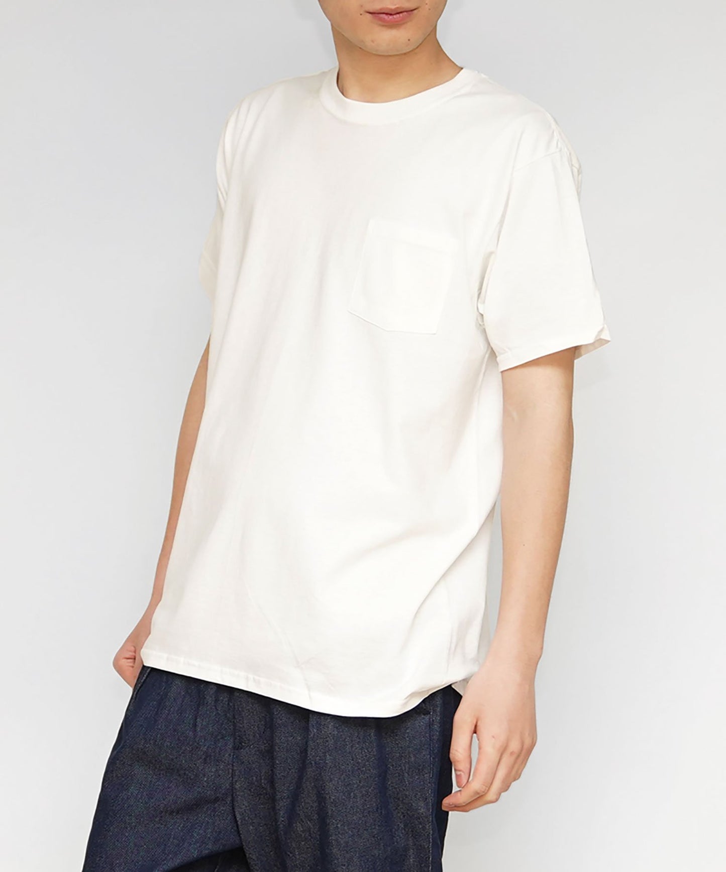 ポケット付きパックTシャツ２枚セット | メンズ | 02T | 3930PHD2 | ホワイト×ケリー