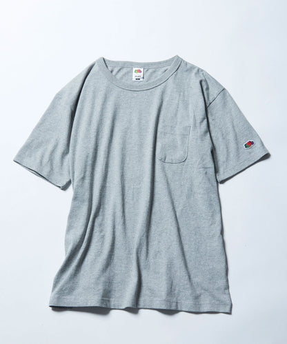 ヘビーウェイト クルーネックポケット付きTシャツ(袖ワッペン) | メンズ | 1枚 | 1001 | 杢グレー