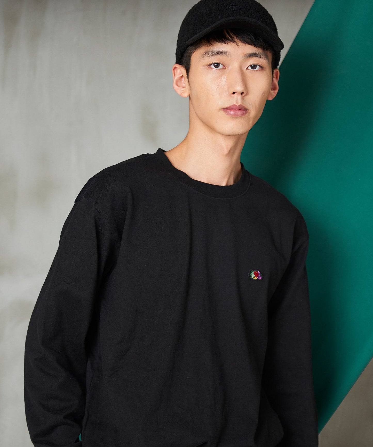 BLACKEDITION HEAVY ロングスリーブTシャツ(胸ワッペン) | メンズ | 1枚 | 1014 | ブラック