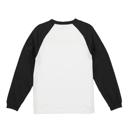 5.6オンス ラグラン ロングスリーブ Tシャツ（1.6インチリブ） | メンズ | 1枚 | 5048-01 | ホワイト/ネイビー