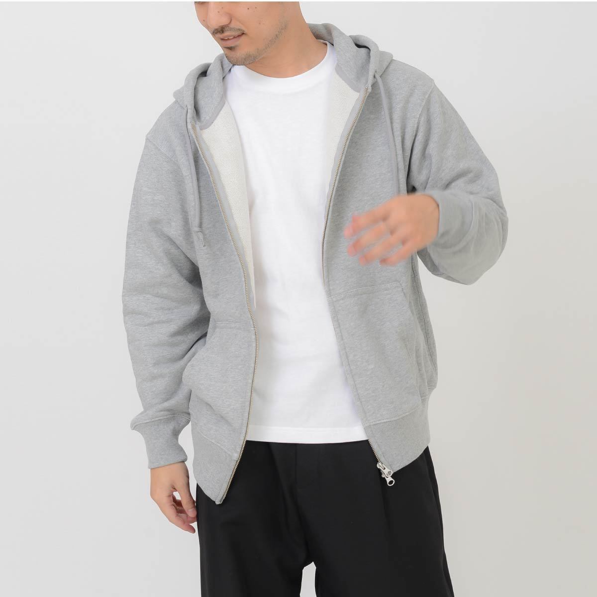 12.7オンス ヘヴィーウェイト スウェット フルジップ パーカ（裏パイル） | ビッグサイズ | 1枚 | 5767-01 | ブラック