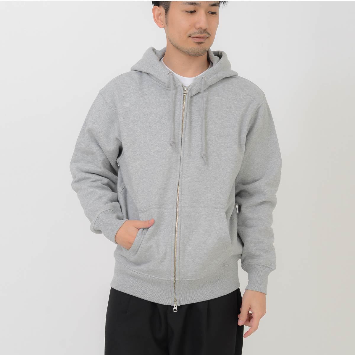 12.7オンス ヘヴィーウェイト スウェット フルジップ パーカ（裏パイル） | ビッグサイズ | 1枚 | 5767-01 | ブラック