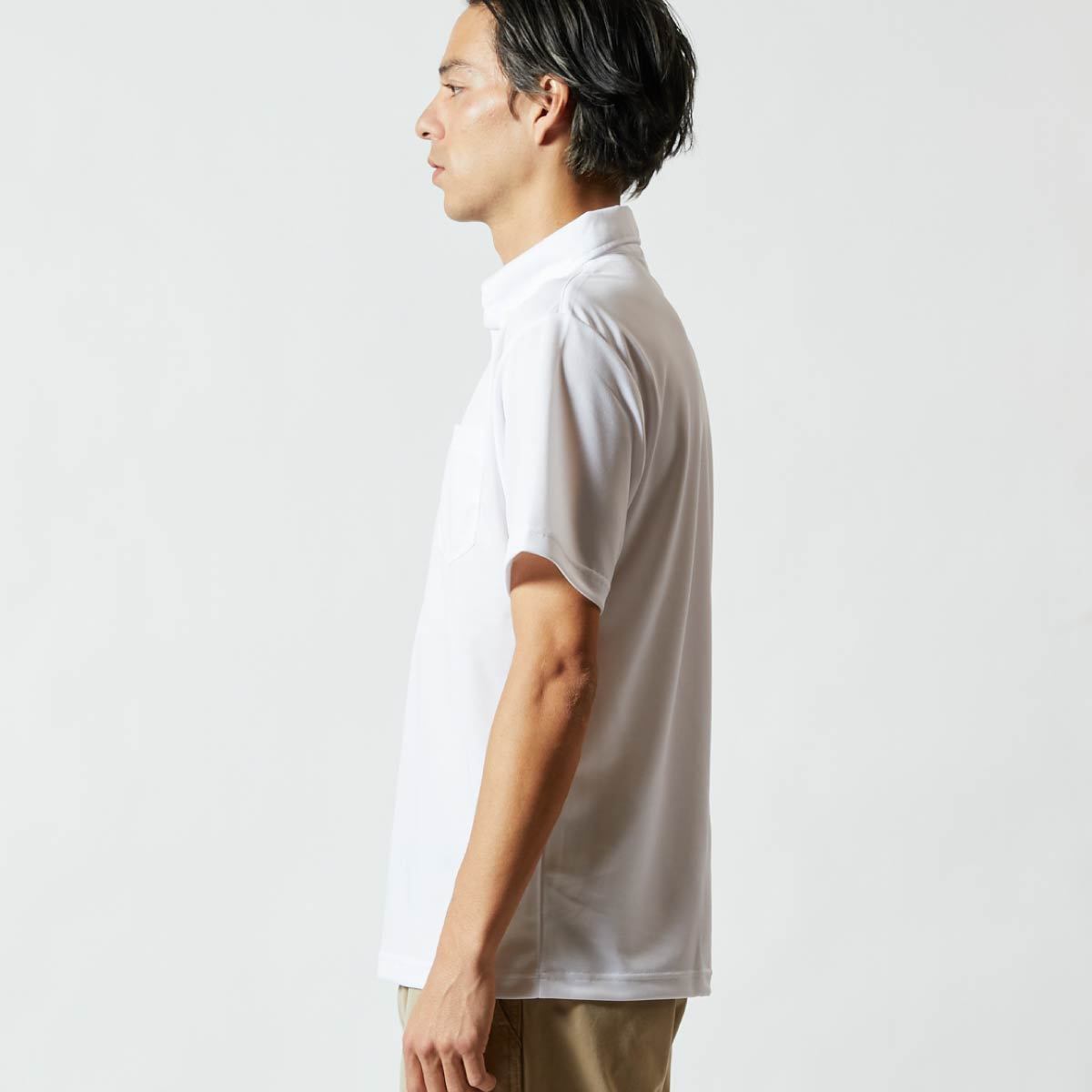 4.1オンス ドライ アスレチック ポロシャツ （ボタンダウン）（ポケット付） | ビッグサイズ | 1枚 | 5921-01 | ホワイト