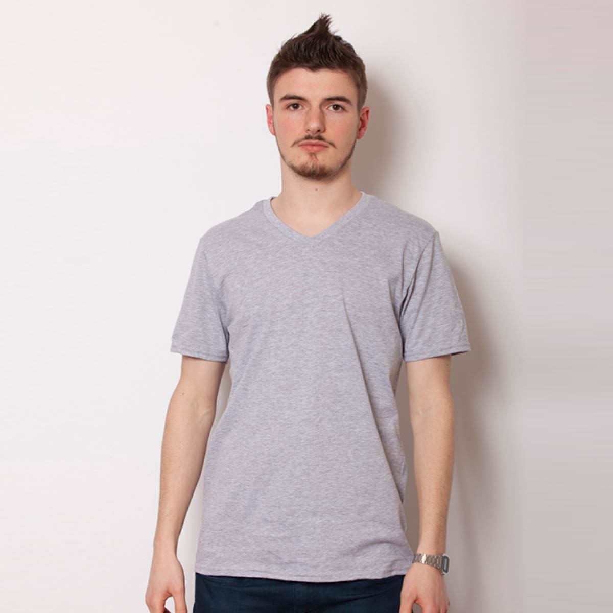 4.5 oz ソフトスタイルVネックTシャツ | メンズ | 1枚 | 64V00 | チェリーレッド