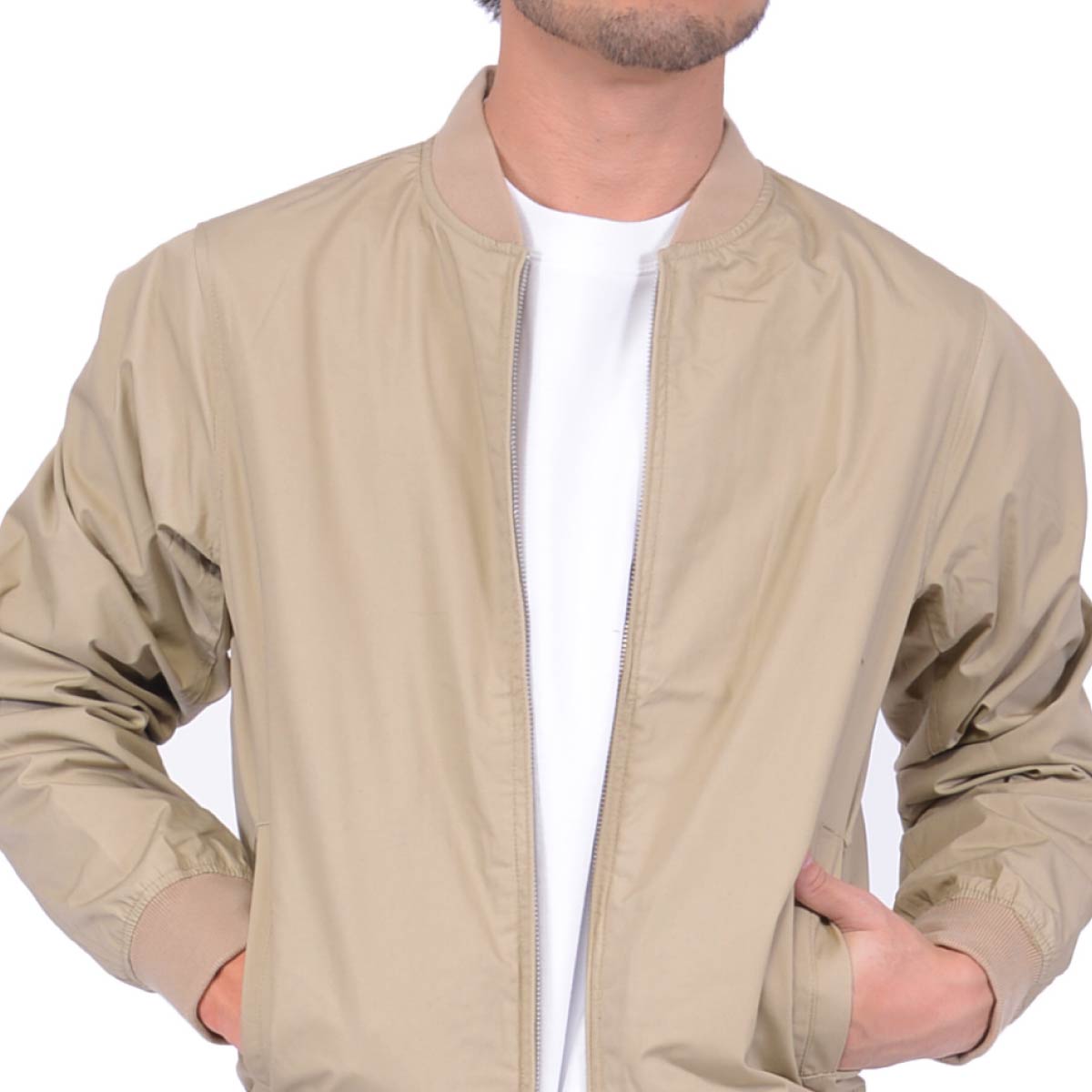 T/C スタジアム ジャケット（裏地付） | ビッグサイズ | 1枚 | 7079-01 | ベージュ