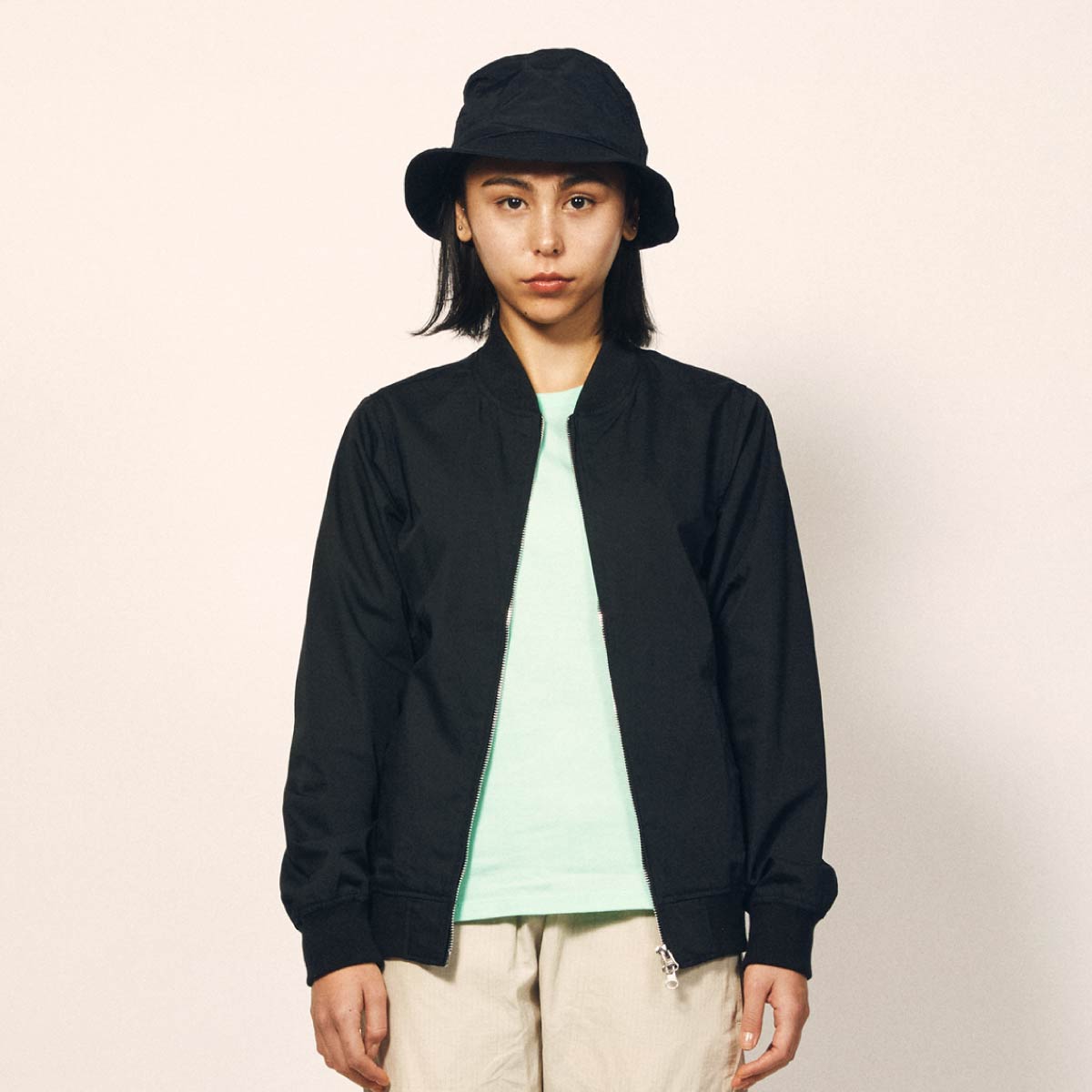 T/C スタジアム ジャケット（裏地付） | ビッグサイズ | 1枚 | 7079-01 | ブラック