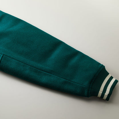 メルトン スタジアム ジャケット | メンズ | 1枚 | 7494-01 | ビリヤードグリーン/ホワイト