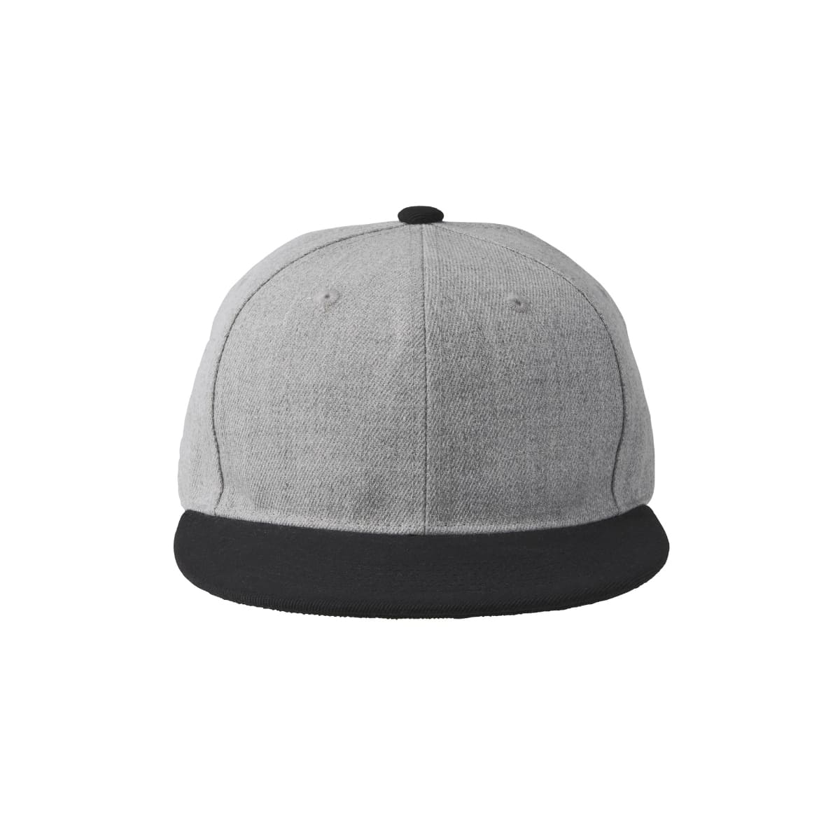 フラットバイザー スナップバック キャップ | ノベルティ(小物) | 1枚 | 9664-01 | ヘザーグレー/ブラック