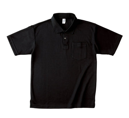 ポケット付き アクティブ ポロシャツ | メンズ | 1枚 | APP-260 | ブラック