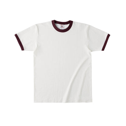 オープンエンド マックスウェイト リンガーTシャツ | ビッグサイズ | 1枚 | OE1121 | ナチュラル×バーガンディ