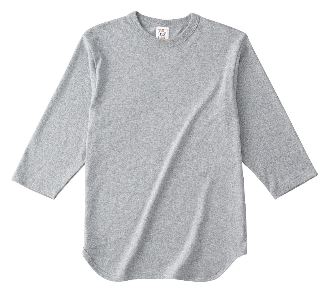 オープンエンド 3/4スリーブ ベースボールTシャツ | ビッグサイズ | 1枚 | OE1230 | ヘザーグレー
