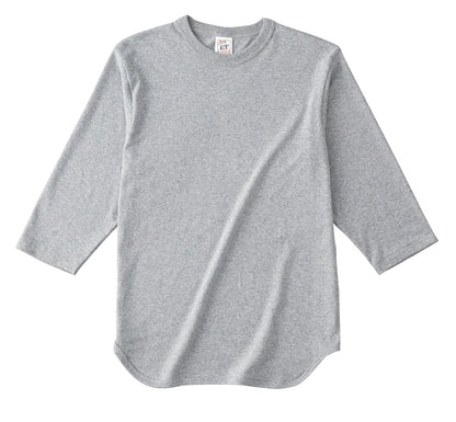 オープンエンド 3/4スリーブ ベースボールTシャツ | ビッグサイズ | 1枚 | OE1230 | ヘザーグレー