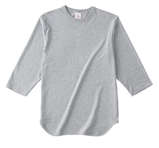 オープンエンド 3/4スリーブ ベースボールTシャツ | ビッグサイズ | 1枚 | OE1230 | ヘザーグレー