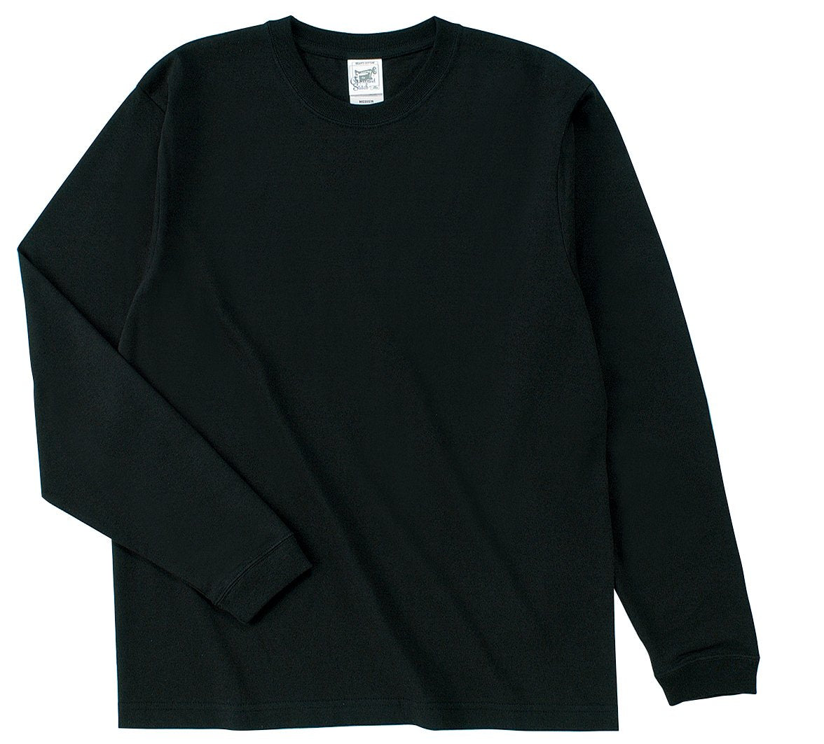 オープンエンドマックスウェイト ロングスリーブ Tシャツ(リブ有り) | キッズ | 1枚 | RL1216 | ブラック(SBK)