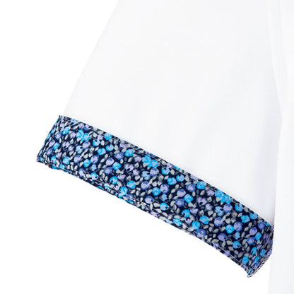 レディス吸汗速乾ポロシャツ（花柄A） | レディース | 1枚 | FB4018L | ターコイズ