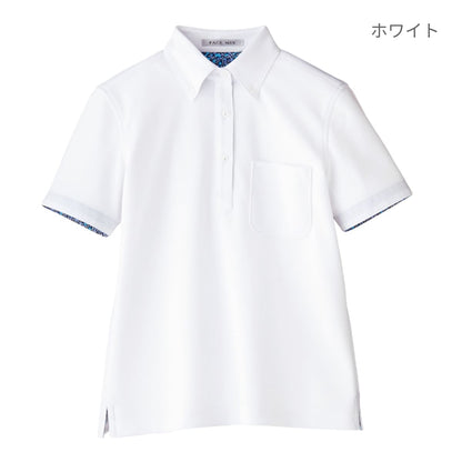 レディス吸汗速乾ポロシャツ（花柄A） | レディース | 1枚 | FB4018L | ホワイト