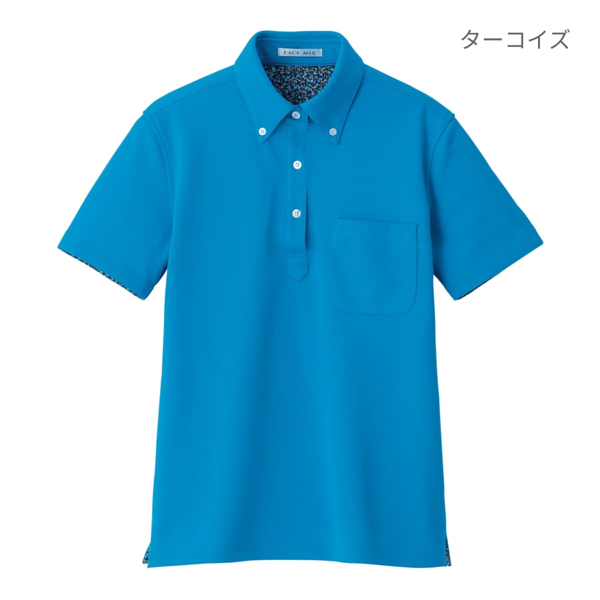 レディス吸汗速乾ポロシャツ（花柄A） | レディース | 1枚 | FB4018L | ホワイト