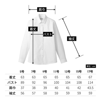吸汗速乾レディス長袖ブラウス | レディース | 1枚 | FB4030L | ブルー
