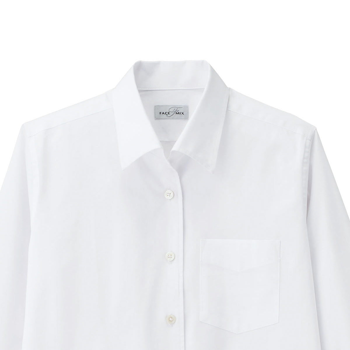 レディス開襟長袖ブラウス | レディース | 1枚 | FB4038L | ホワイト