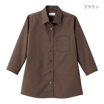 レディス開襟 七分袖ブラウス | レディース | 1枚 | FB4039L | ブラック