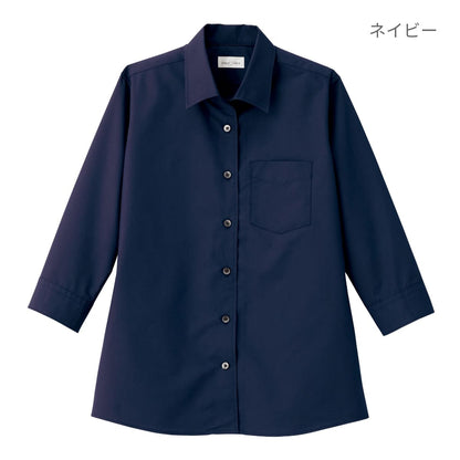 レディス開襟 七分袖ブラウス | レディース | 1枚 | FB4039L | ブラック