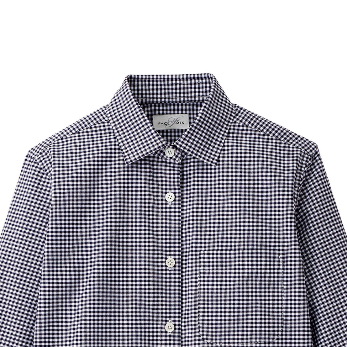 レディスセミワイドカラー七分袖ブラウス | レディース | 1枚 | FB4043L | ブラック