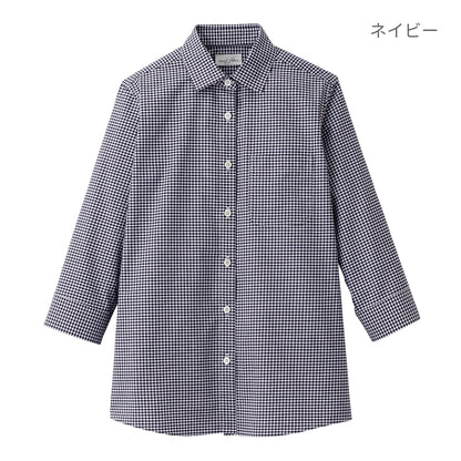 レディスセミワイドカラー七分袖ブラウス | レディース | 1枚 | FB4043L | レッド