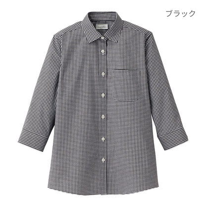 レディスセミワイドカラー七分袖ブラウス | レディース | 1枚 | FB4043L | レッド