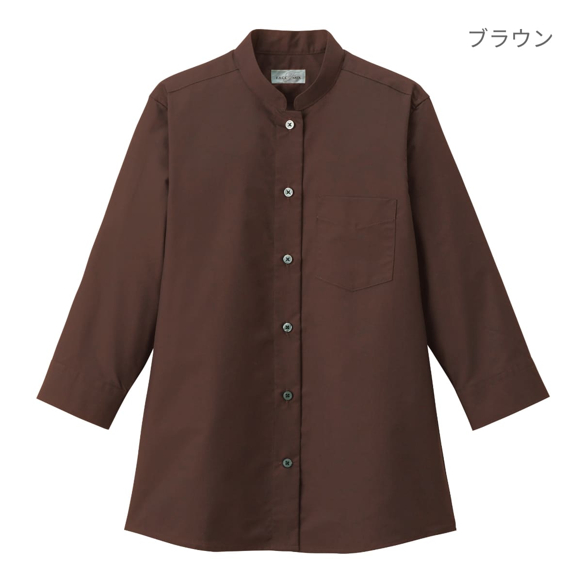 レディススタンドカラー七分袖ブラウス | レディース | 1枚 | FB4047L | ブラック