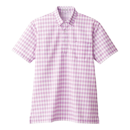 チェックプリントポロシャツ | メンズ | 1枚 | FB4523U | ピンク