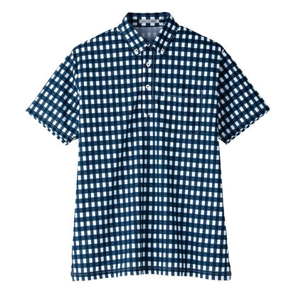 チェックプリントポロシャツ | メンズ | 1枚 | FB4523U | オレンジ