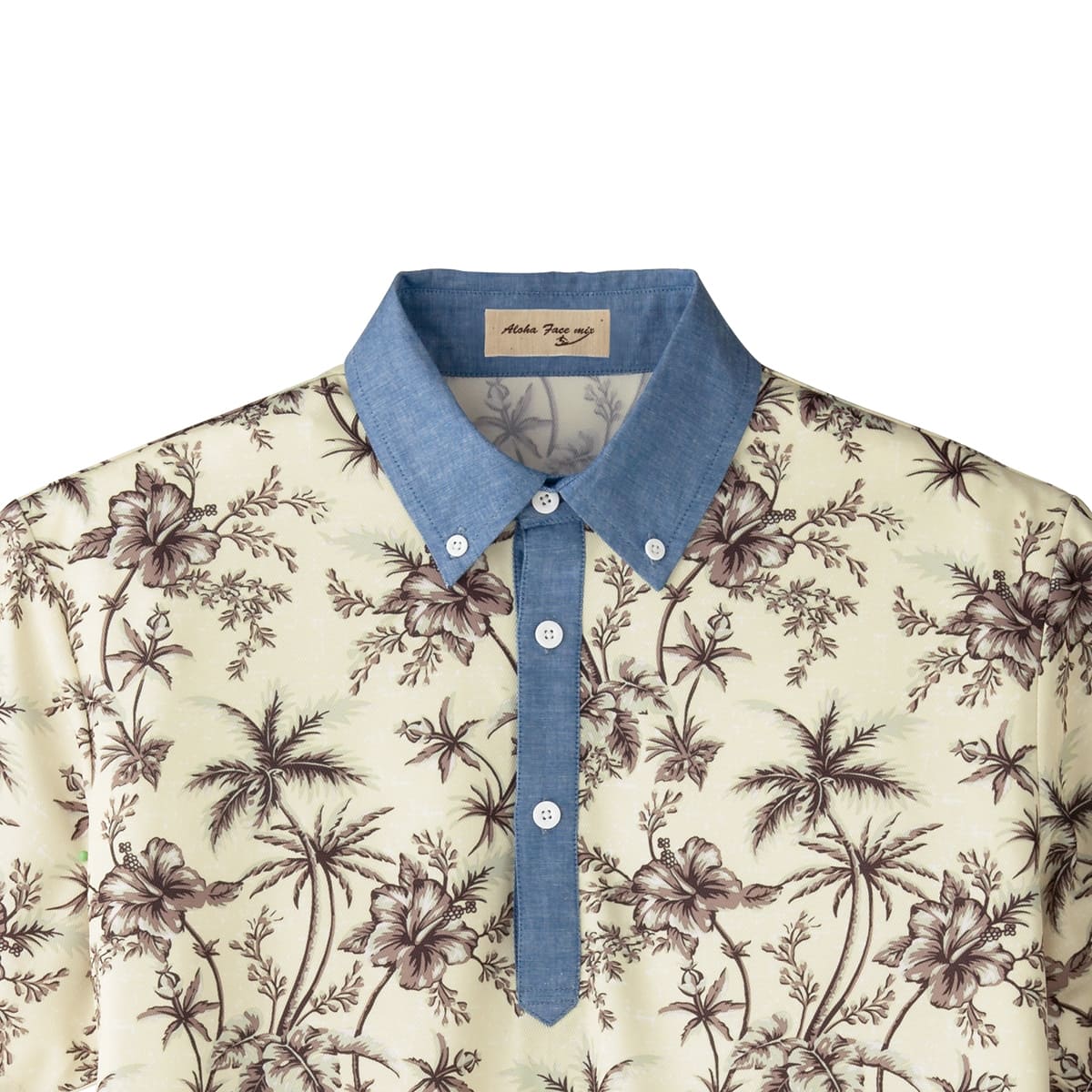 アロハポロシャツ（ヤシ柄） | メンズ | 1枚 | FB4524U | イエロー