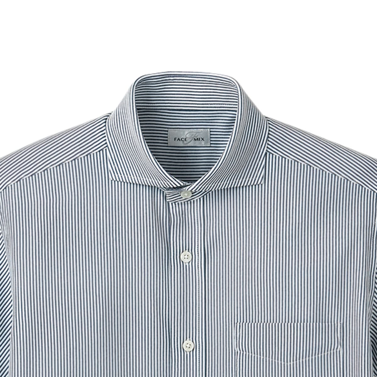 ワイドカラーニット半袖シャツ | メンズ | 1枚 | FB4560U | ブルー