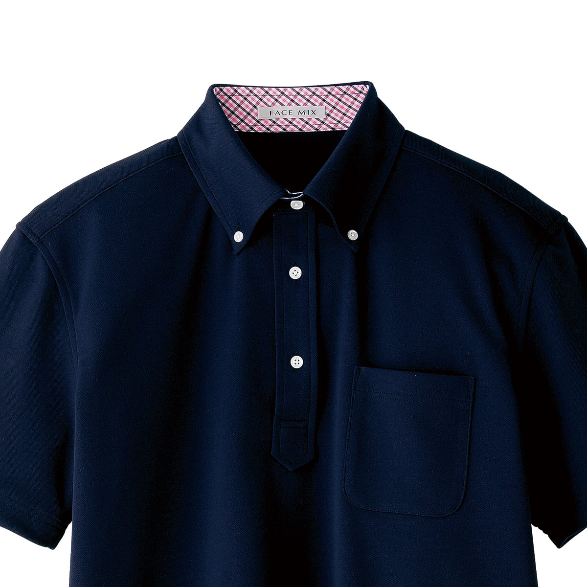 吸水速乾メンズポロシャツ(チェック) | メンズ | 1枚 | FB5023M | ホワイト