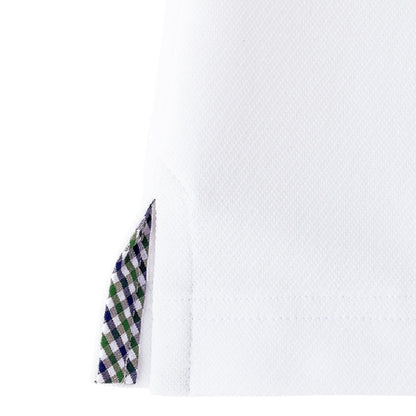 吸水速乾メンズポロシャツ(チェック) | メンズ | 1枚 | FB5023M | ホワイト