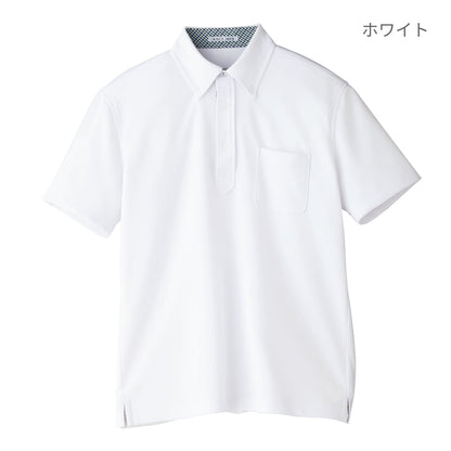 吸水速乾メンズポロシャツ(チェック) | メンズ | 1枚 | FB5023M | ホワイト