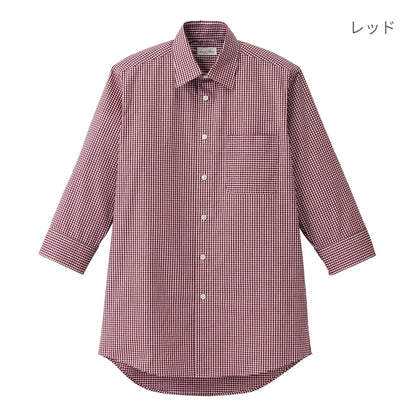 メンズセミワイドカラー七分袖シャツ | メンズ | 1枚 | FB5048M | ネイビー