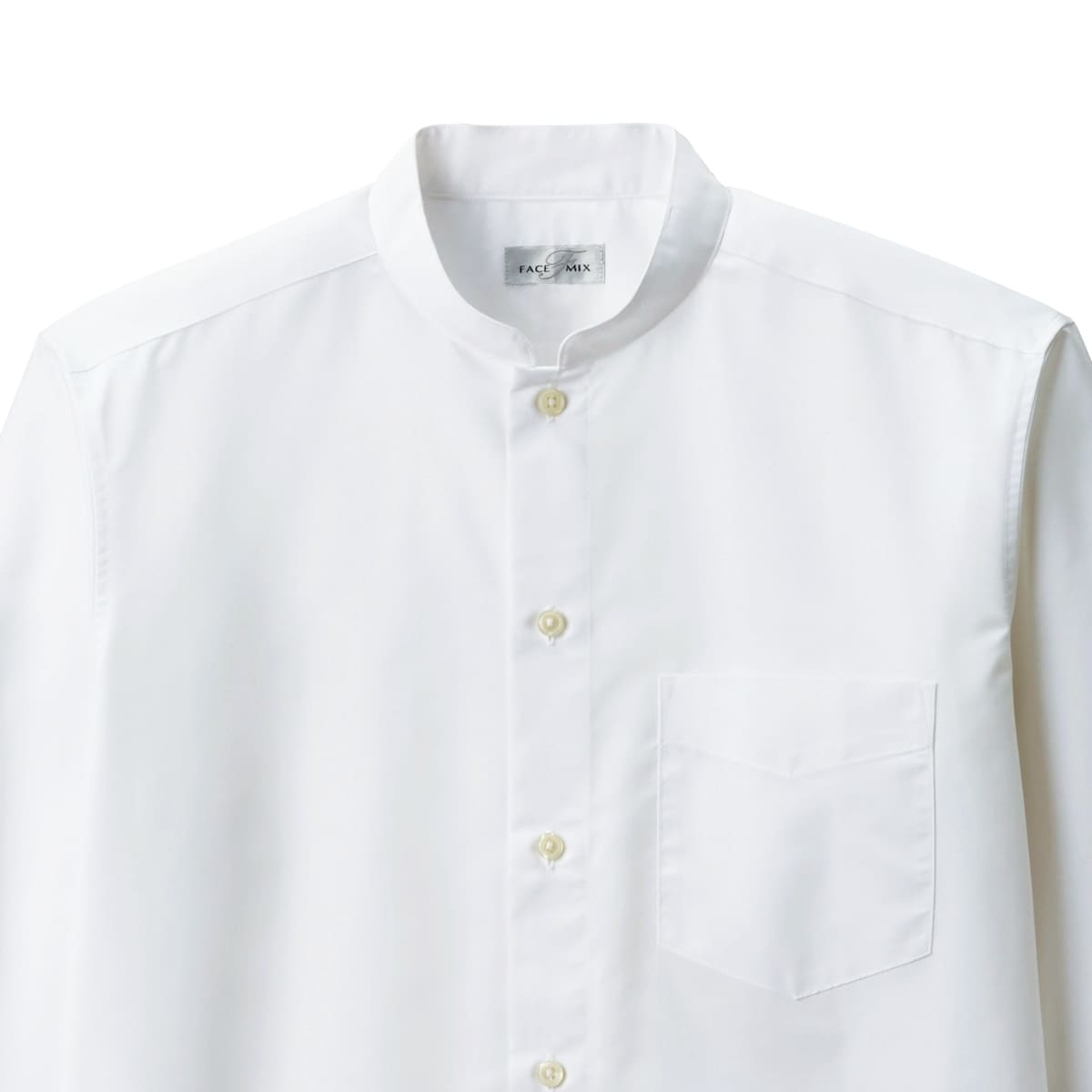 メンズスタンドカラー七分袖シャツ | メンズ | 1枚 | FB5052M | ホワイト