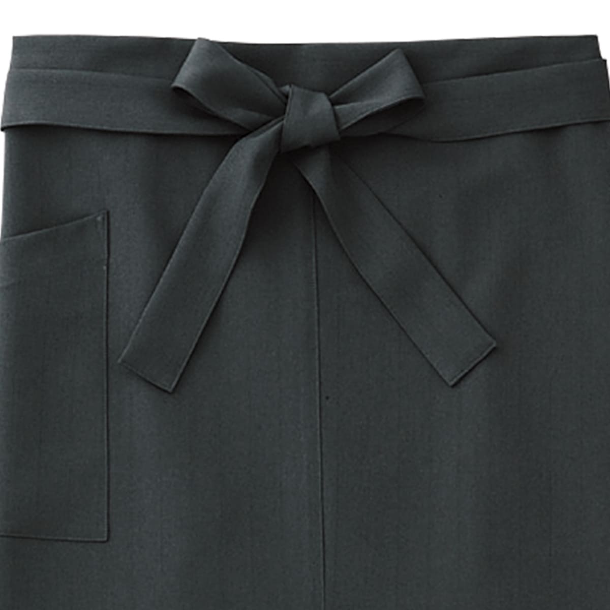 スリット入りロングエプロン | カフェ・飲食店制服 | 1枚 | FK7078 | グレー