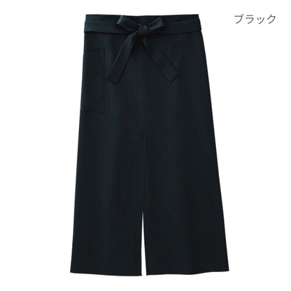 スリット入りロングエプロン | カフェ・飲食店制服 | 1枚 | FK7078 | グレー