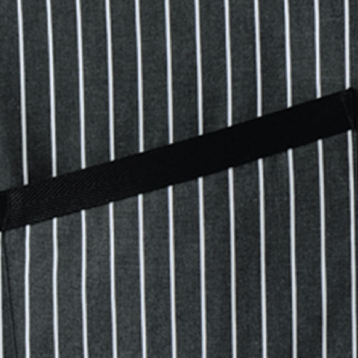 ストライプ柄ショートエプロン | カフェ・飲食店制服 | 1枚 | FK7126 | ブラック