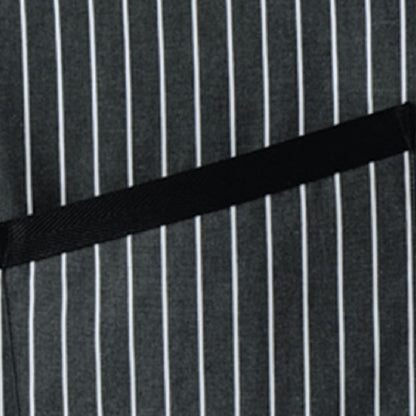 ストライプ柄ショートエプロン | カフェ・飲食店制服 | 1枚 | FK7126 | ブラック