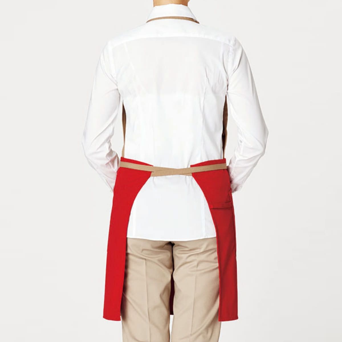 2WAYエプロン | カフェ・飲食店制服 | 1枚 | FK7158 | レッド