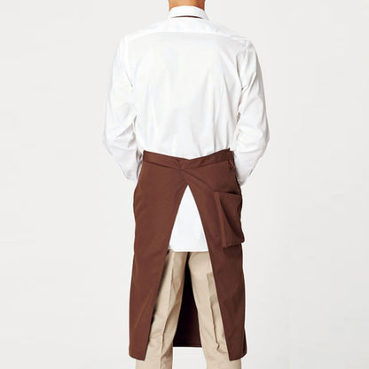 胸当てエプロン | カフェ・飲食店制服 | 1枚 | FK7159 | モカ