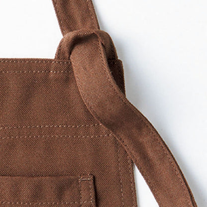 胸当てエプロン | カフェ・飲食店制服 | 1枚 | FK7159 | モカ