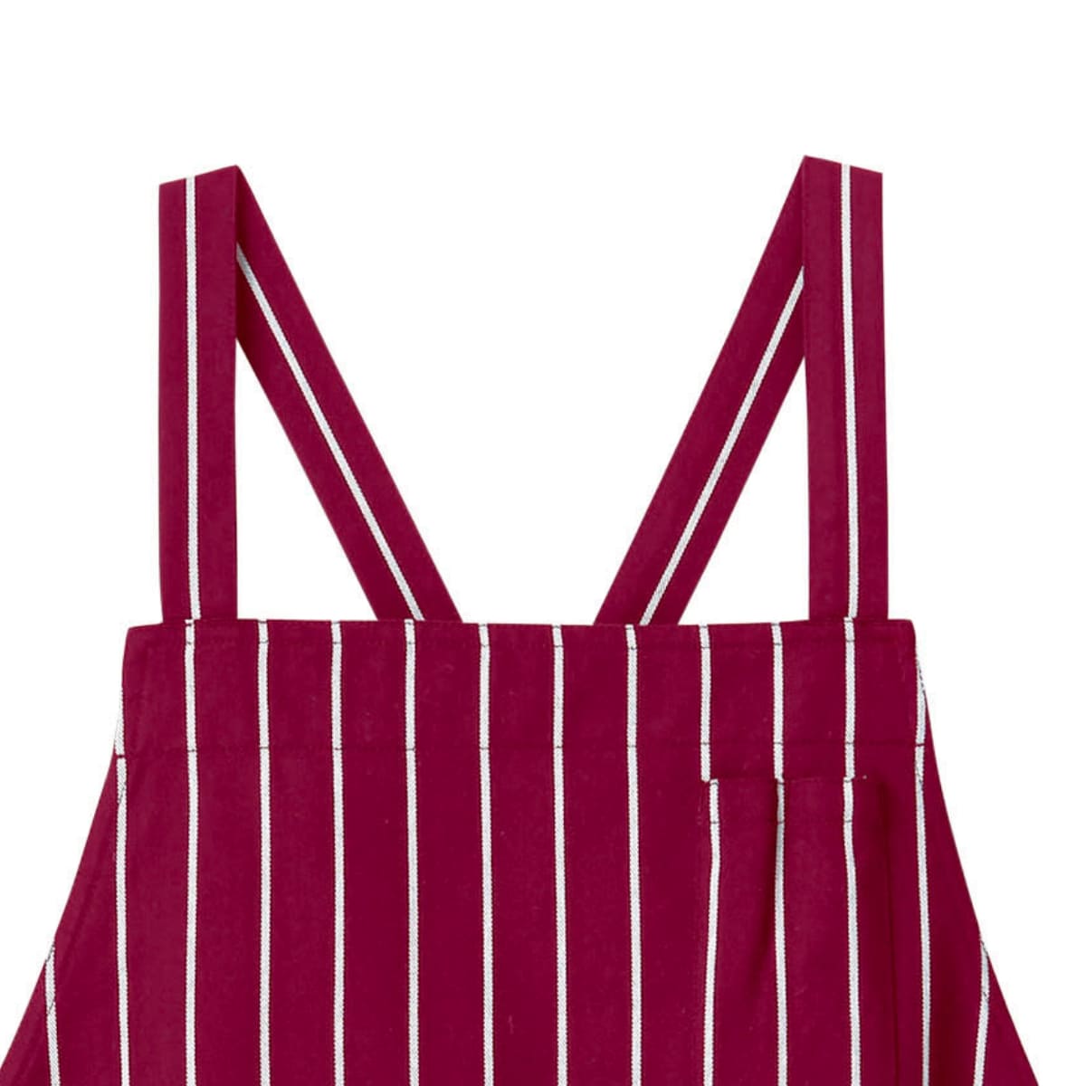 バッククロス胸当てエプロン（ストライプ） | カフェ・飲食店制服 | 1枚 | FK7161 | ブラック