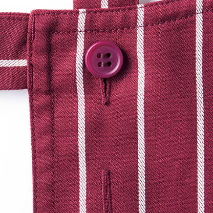 バッククロス胸当てエプロン（ストライプ） | カフェ・飲食店制服 | 1枚 | FK7161 | ブラック