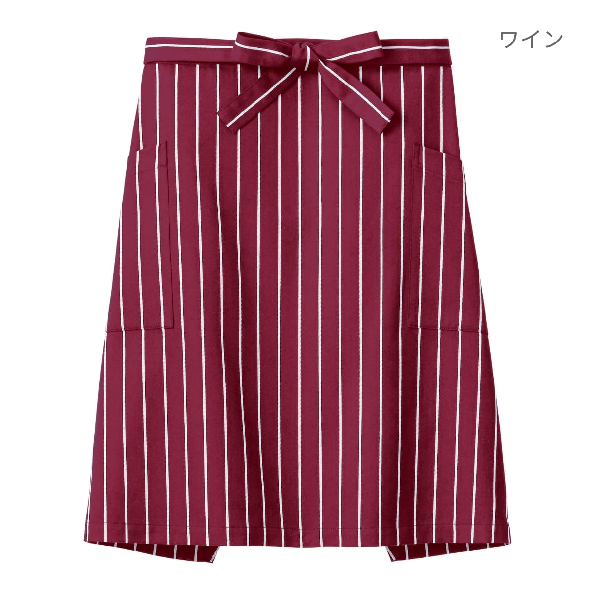 サロンエプロン（ストライプ） | カフェ・飲食店制服 | 1枚 | FK7162 | ブラウン