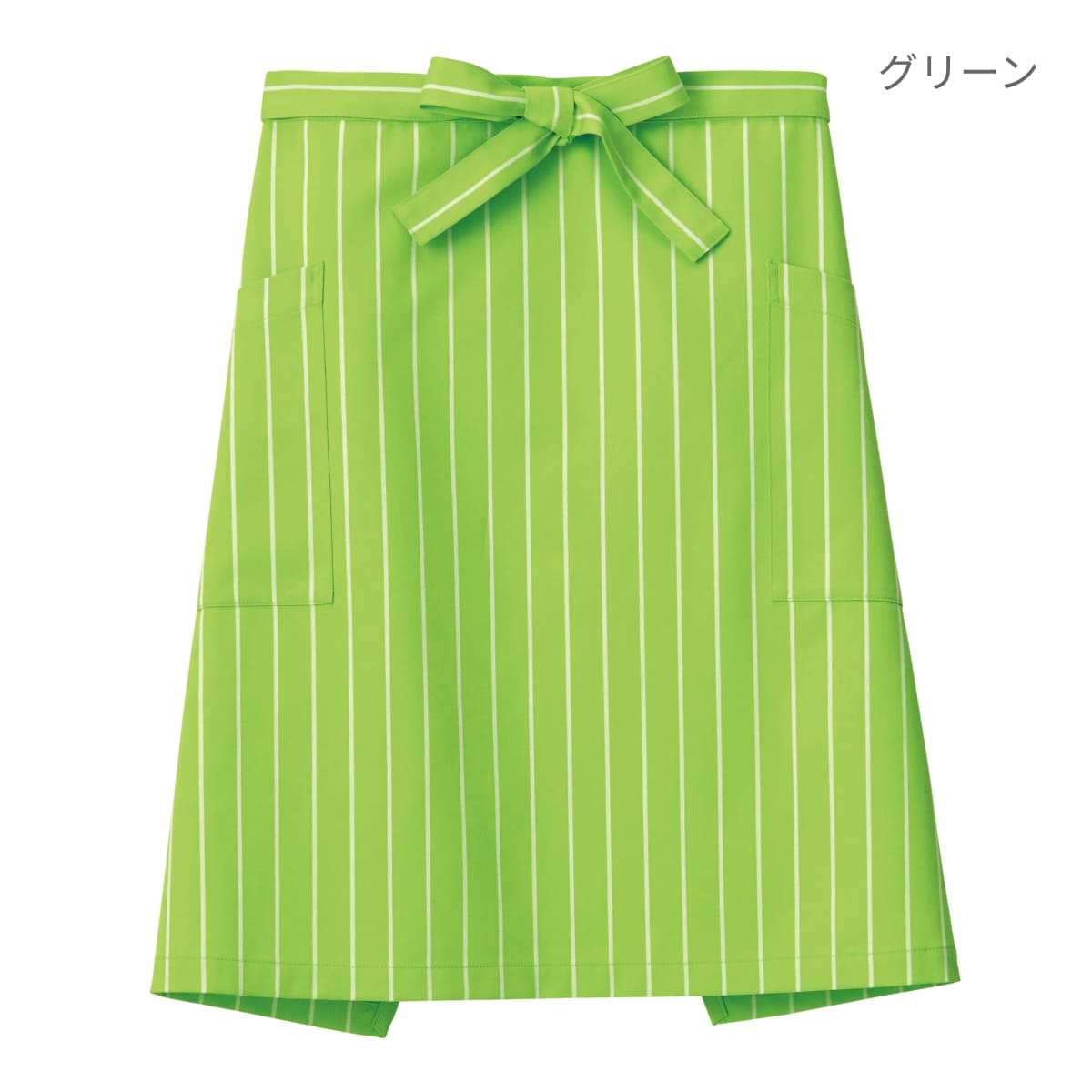 サロンエプロン（ストライプ） | カフェ・飲食店制服 | 1枚 | FK7162 | ブラウン