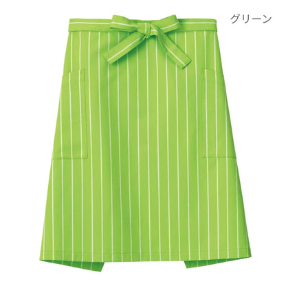 サロンエプロン（ストライプ） | カフェ・飲食店制服 | 1枚 | FK7162 | ブラウン